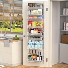 Over the Door Pantry Organizer, 8-Tier Over the Door Organizer with Adjustable H