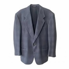 Canali Milano Disegnato Da Syd Jerome 100 Pure Wool Blue/Grey Blazer Size 50R