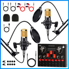 2 Mikrofone Studio-Aufnahmeset Podcast-Bundle...