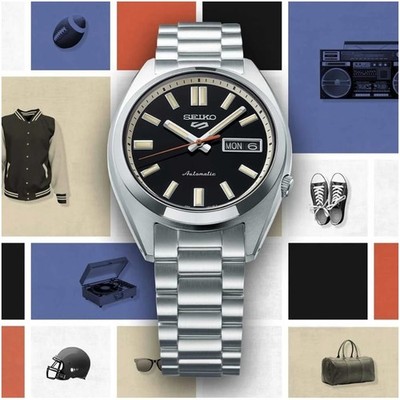 Seiko 5 Sports SRPK89K1 Automatic Stainless Steel Watch Black Dial