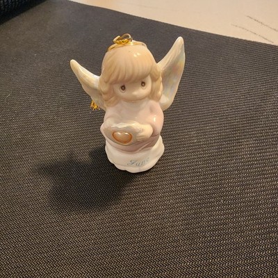 Precious Moments April Angel Ornament, Enesco, 3 1/2'' Tall Holding Crystal Heart
