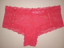 victoria secret cheeky lace panties large red floral stretch women