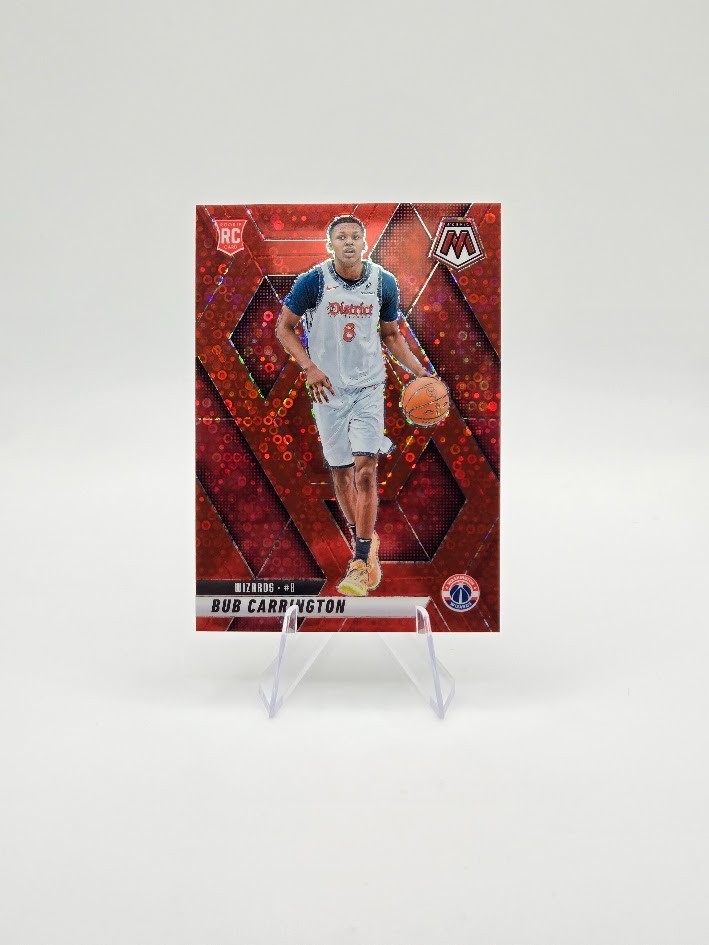 Bub Carrington 2024-25 Panini Mosaic RC Fast Break Red SP /99 #206 Wizards