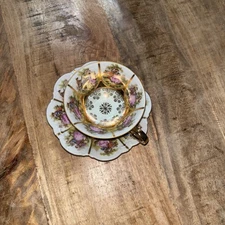 HAND PAINTED LOVE STORY J.K WESTERN GERMANY LOVETEA Cup & Saucer Set