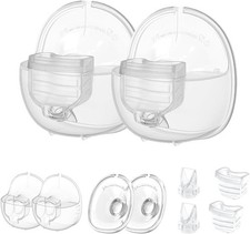 2 Set Full Milk Collector Cup Flange 24mm Compatible with S18/S21/S23 Breast Pum