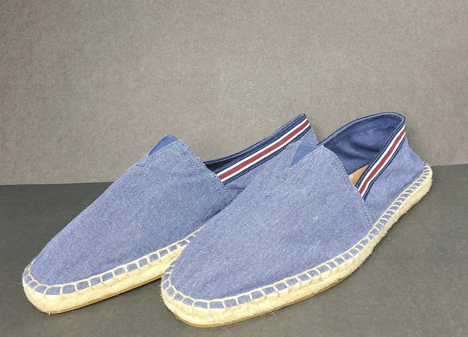 Alpargatas mocasines sin cordones Aldo para hombre talla 9,5 suela de yute de lona azul nuevas sin caja Foto 2 de 4