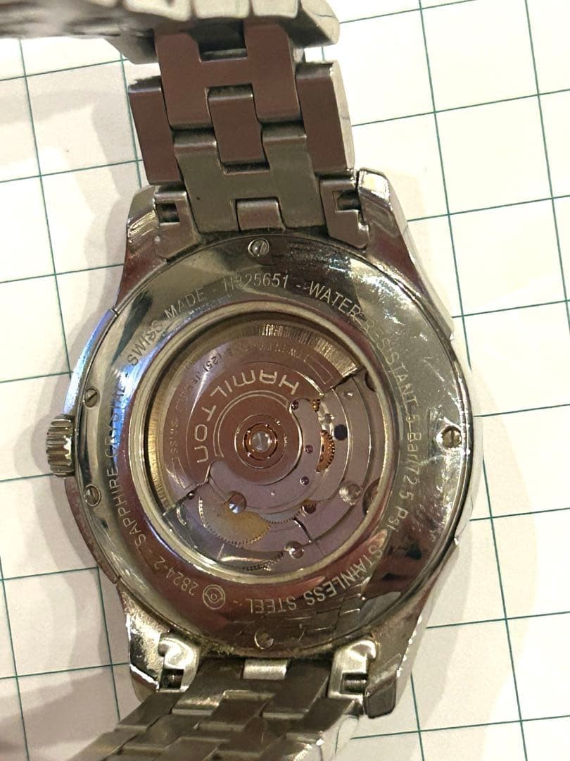 Hamilton Automatic Skeleton Watch Silver Stainles… - image 4