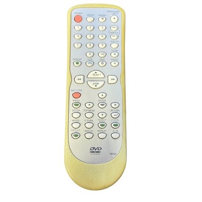 Universal Remote Control NB100 for DVD VCR Players Cream Silver Media