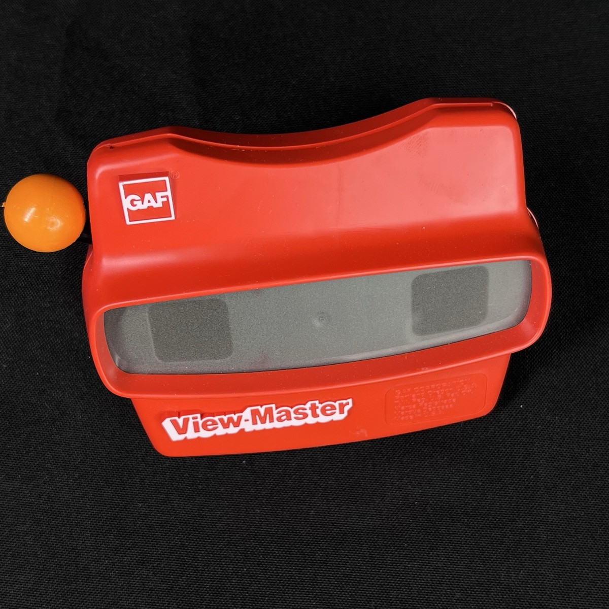 Vtg GAF View-Master Viewer Model L W/ Round Orange Advance Lever W
