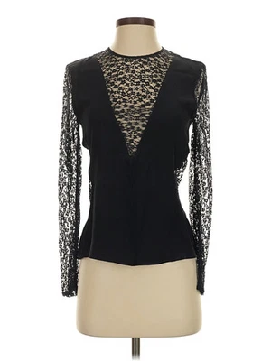 Jenni Kayne Women Black Long Sleeve Top XS