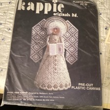 Kappie Originals Ltd Angel Tree Topper Pre-Cut Plastic Canvas Kit 7x11.5in NIP