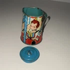 Vintage Tin Toy Pitcher Carousel Horse & Child Design Tea Set Ohio Art 105