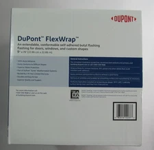 9" x 75' DUPONT FLEXWRAP SELF ADHESIVE BUTYL FLASHING TAPE FOR DOORS AND WINDOWS