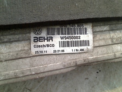 LADELUFTKÜHLER Volkswagen Polo V (6R) 2010 6R0145805