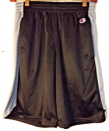 Champion Men's Basketball Workout Gym Shorts Active Mesh Stripe Black/Gray Sz XS - Picture 2 of 10