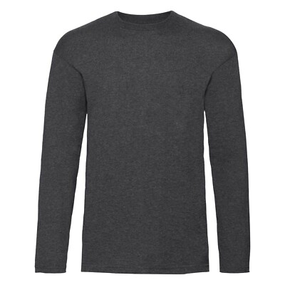 Fruit of the Loom Valueweight Long Sleeve T-Shirt Crew Neck - 8 Colours - S-5XL