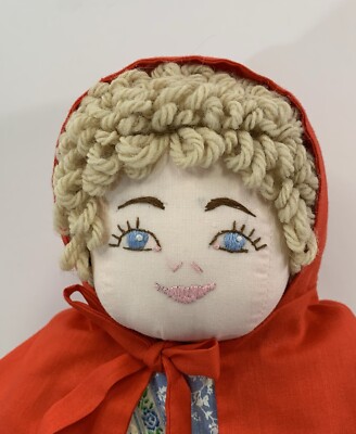 Topsy Turvy Red Riding Hood Grandma and Wolf 3 in 1 Flip Handmade Doll 17 1/2 