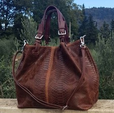 Borsa Donna vera pelle stampata pitone 9 colori Bottega Carele BC6929