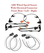 4 x ABS Wheel Speed Sensor & Connector Front Rear L/R Fits  CL TL Accord .