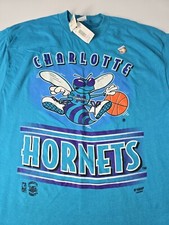 NWT Vintage 90s Charlotte Hornets Single Stitch COMPETITOR XXL Made USA