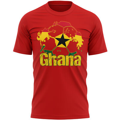 Ghana Flagge Fußball T-Shirt Weihnachtsgeschenke für Ihn Unterstützer Herren