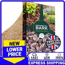 60L Ornamental Bark Decorative & Landscape Wood Chip Garden Bark Spruce Wood