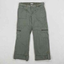 Vintage No Boundaries Pants Womens Size 3 Green Cargo Baggy Loose Skate Y2K