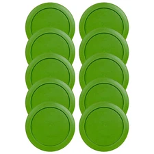 10 Replacement Lids Covers for Pyrex 2-Cup Containers, 5-Inch  7200-PC GREEN