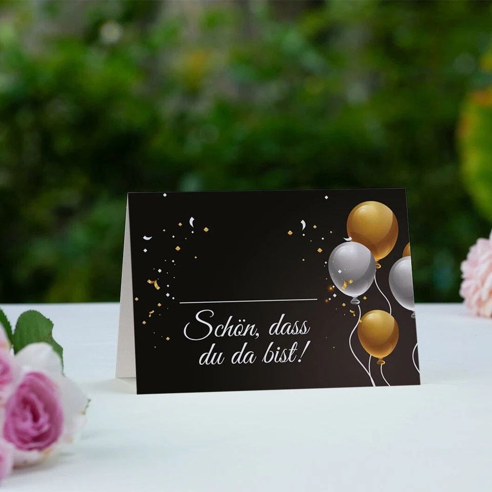 Tischkarten Hochzeit Tischdeko Platzkarten Taufe Namenskarten Geburtstag 50 St - Bild 2 von 4