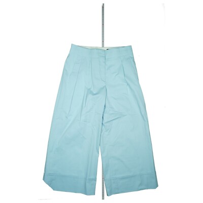 Odeeh Women 3/4 Pants Comfort Relaxed Flare Stretch Size 36 Sky Blue NEW