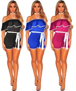 Fashion Casual Word Shoulder Strap Short Jumpsuits