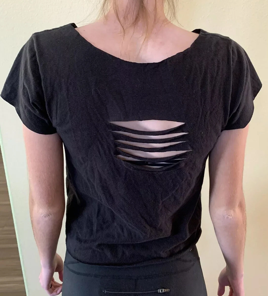 womens shredded tees