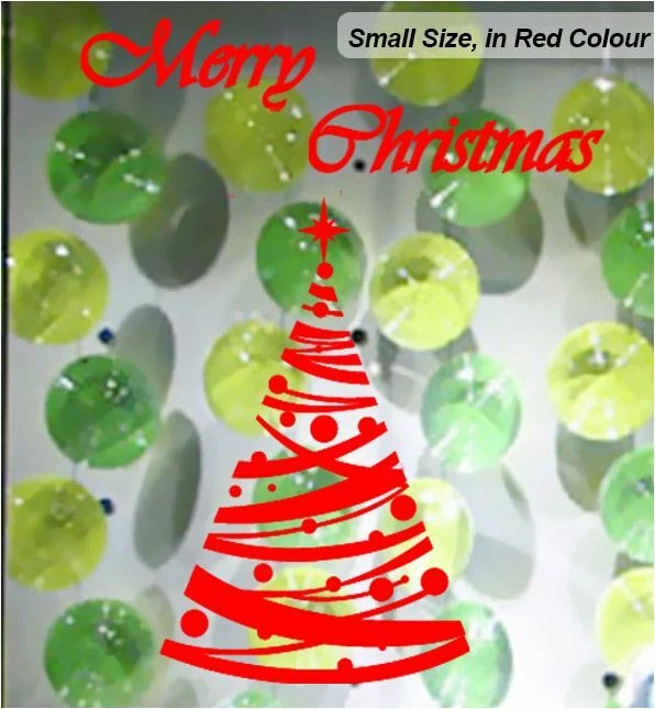 Large Polka Dot Christmas Tree Shop Window Wall Art Decor Handmade Sticker Decal - Image 2 of 4