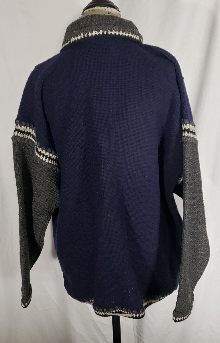 Artesanias Made in Ecuador Hand Knit Wool Cardigan Jacket Artesanias Made in Ecuador Hand Knit Wool Cardigan Jacket