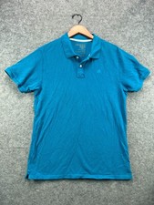 Old Navy Slim Fit Polo Shirt Mens Large Blue Lion Logo Short Sleeve Casual Work