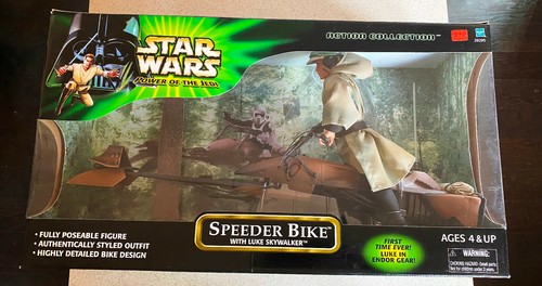 Star Wars Power of Jedi (POTJ 2001) -- Action Luke SPEEDER BIKE -- Sealed RIESIG