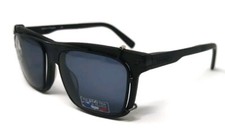 NOS Vuarnet VL140400010622 PolarLynx Rx ClipOn Sunglasses - MttBlk/Bl Glass Lens