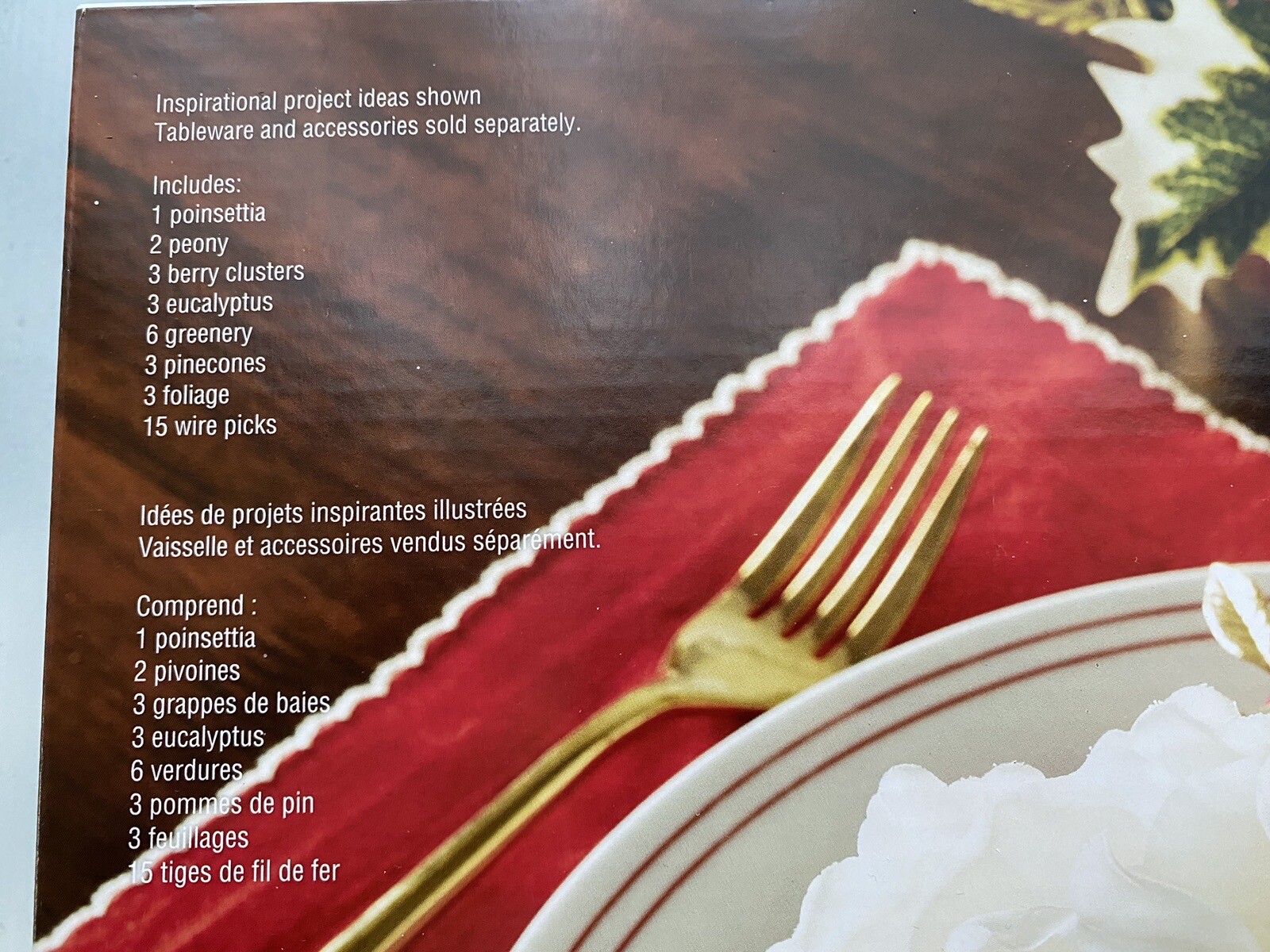 Ashland Christmas Floral Accents White Poinsettia Mix (Holiday Decor