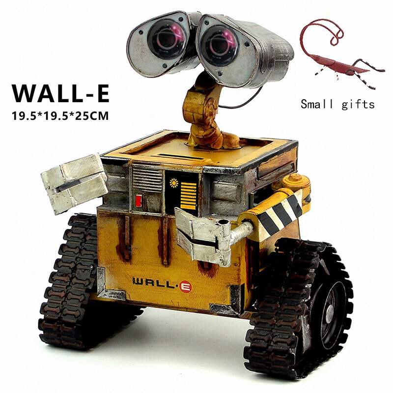Vintage Robot WALL-E Piggy Bank Iron Art Model Toys Creative
