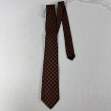 VINTAGE BROOKS BROTHERS MAKERS GEOMETRIC RED BLUE FLORAL SILK NECK TIE USA