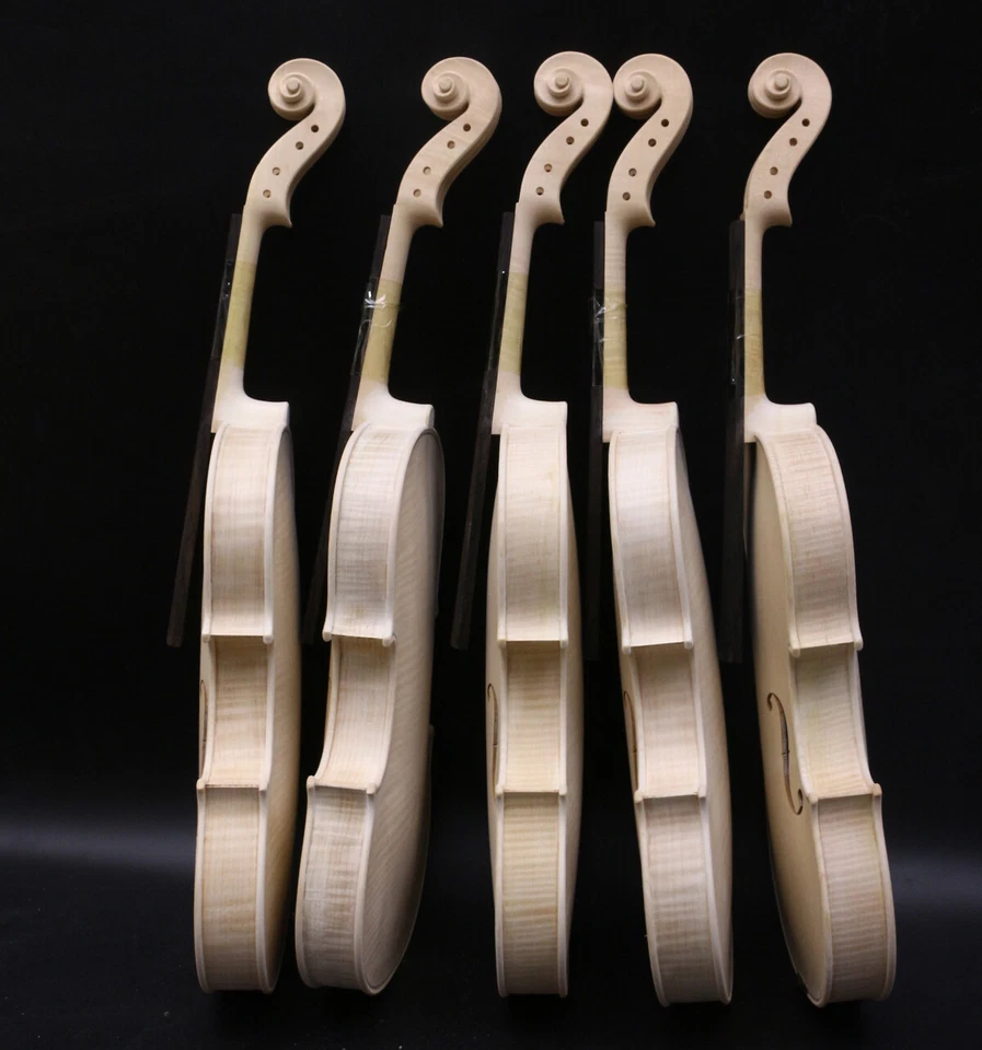 New 4/4 Violin Flame Maple Spruce wood Hand made violin Ebony Fingerboard - Image 3 of 4