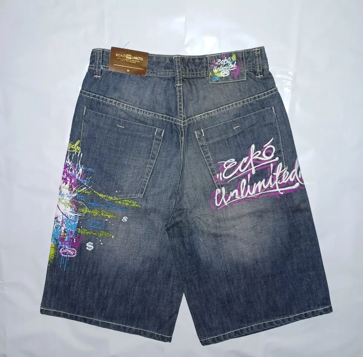 Early 2000 s NWT SIZE 30 ECKO UNLTD BAGGY FIT JEAN SHORTS PAY