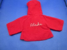 Bear Coat 18"     Red Corduroy Bear Coat "Alaska" on Back 483