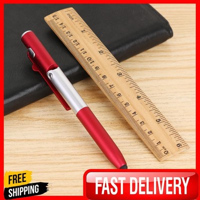 Multifunction Ballpoint Pen Folding LED Light Mobile Phone Stand Pen (Red