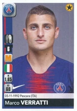 366 MARCO VERRATTI # ITALIA PSG PARIS SAINT-GERMAIN STICKER PANINI FOOT 2019