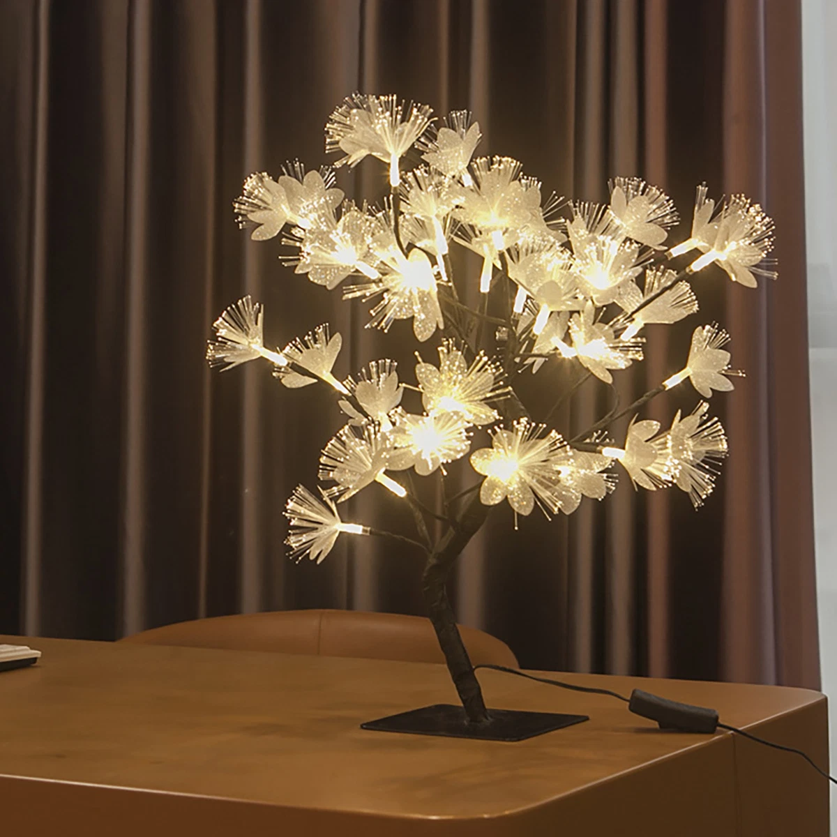 Tree Lamp Good looking Nightlight Romantic Optic Fiber Flower Tree Light Metal