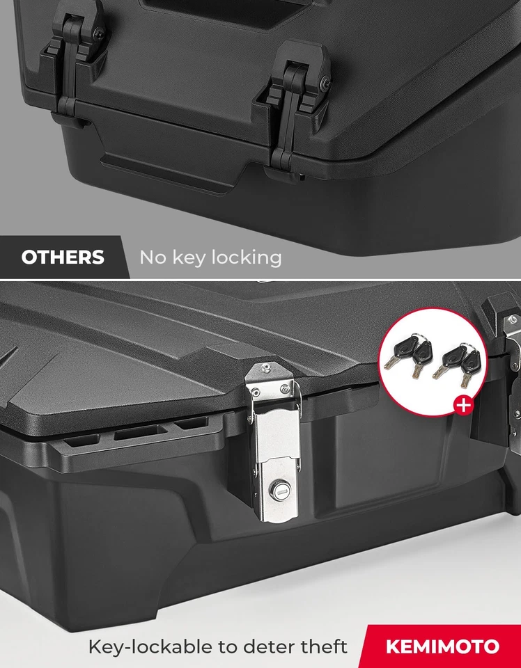 Caja de carga trasera ATV caja de almacenamiento con bloqueo cama para tubo Polaris Yamaha 0,75"-1" Foto 4 de 4