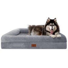 XL Orthopedic Dog Bed for Large Dogs, Big Waterproof Dog Bed with Removable W...