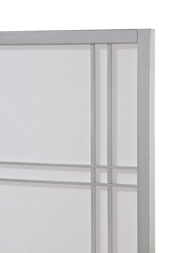 Seto 4-Panel Room Divider Screen, Silver - Image 3 of 3