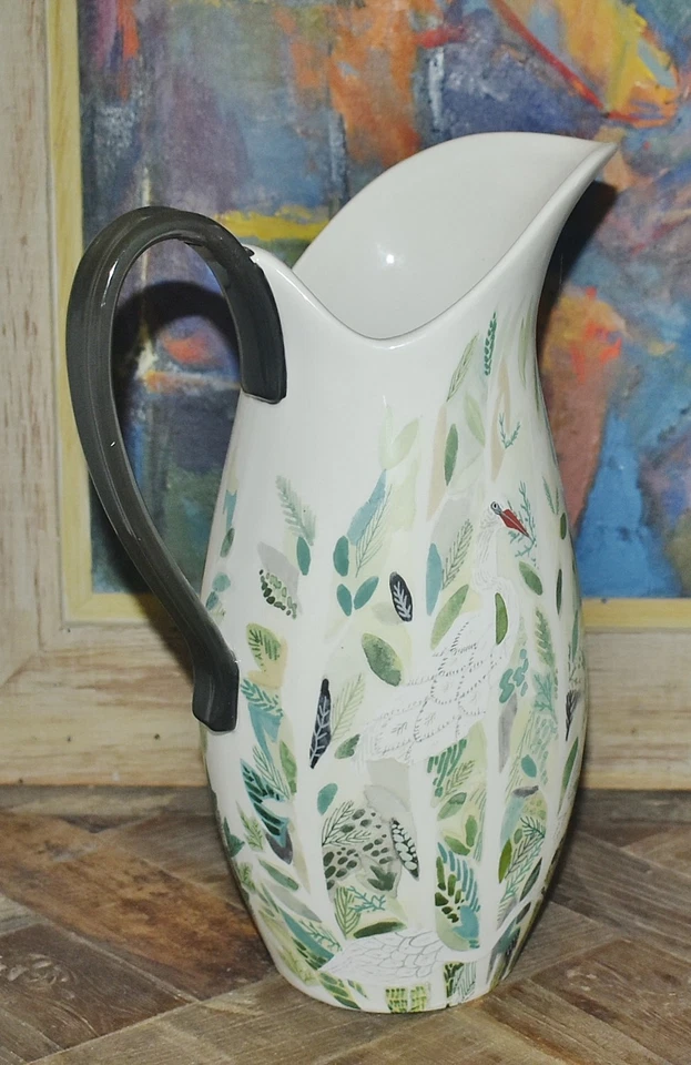 Difícil de encontrar Anthropologie Michelle Morin 11-3/4" Garden Buzz jarra de garza botánica Foto 4 de 4